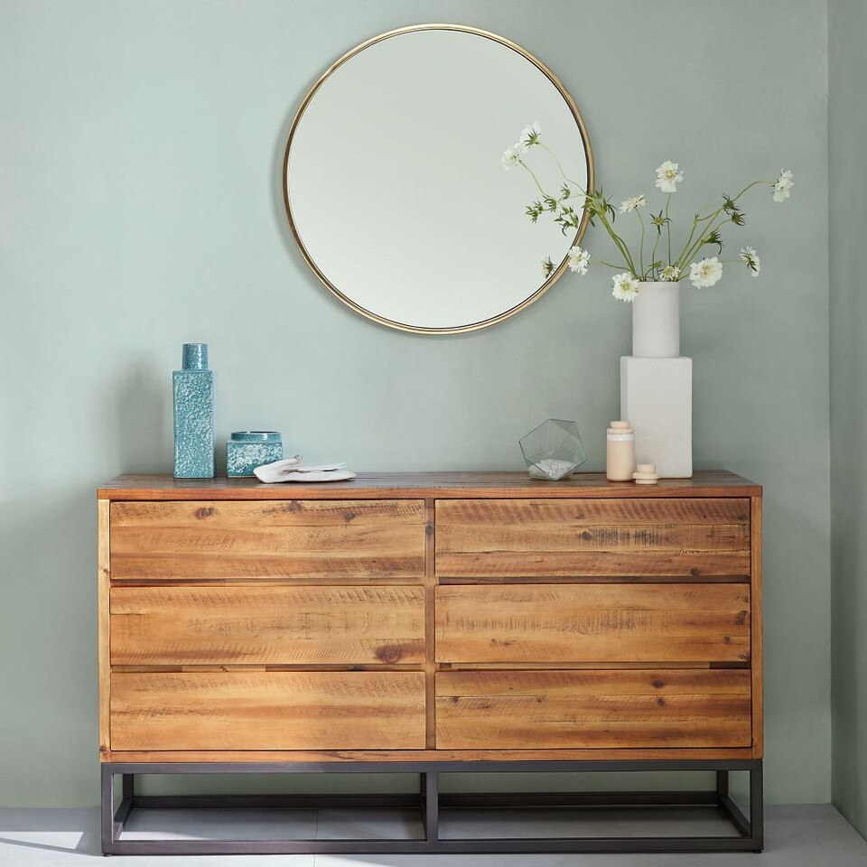 Metal Frame 76 cm Round Mirror | west elm United Kingdom